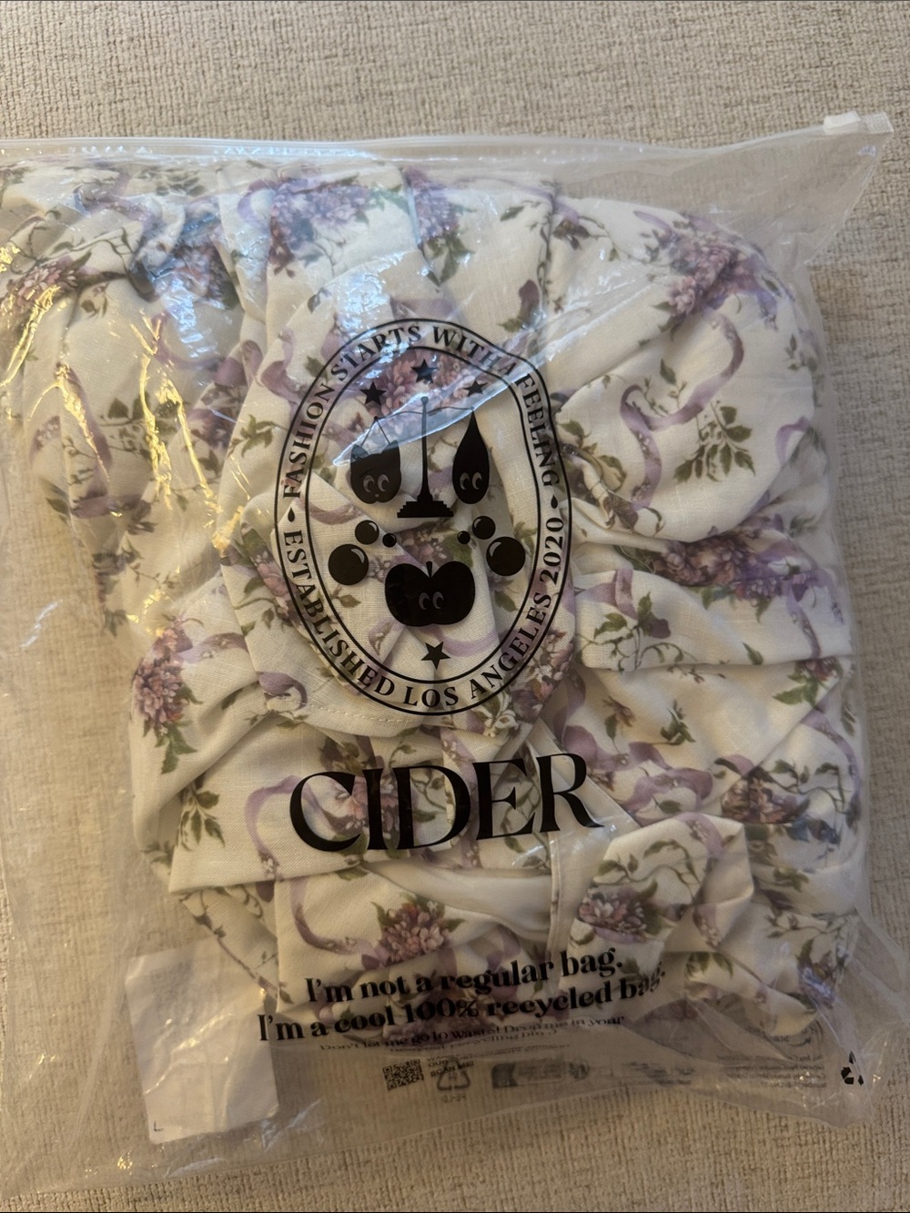 Cider Tie-Back Corset Mid Rise Floral Purple White Sleeveless Midi Dress - Picture 7 of 7